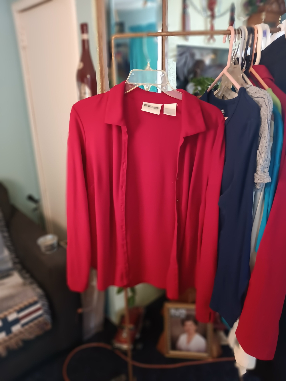 Worthington Red Knit Cardigan